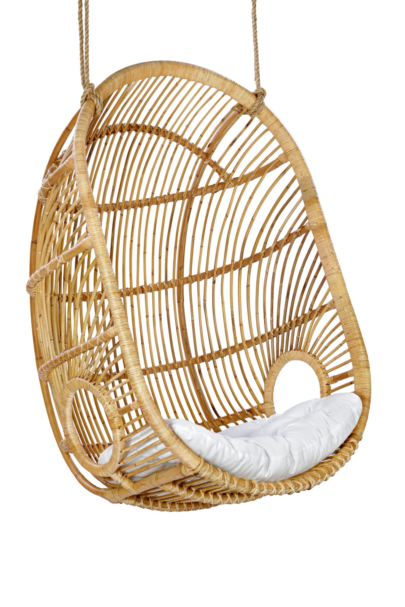 Raw Rattan Bari Hanging Chair