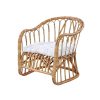 rattan chair in white background