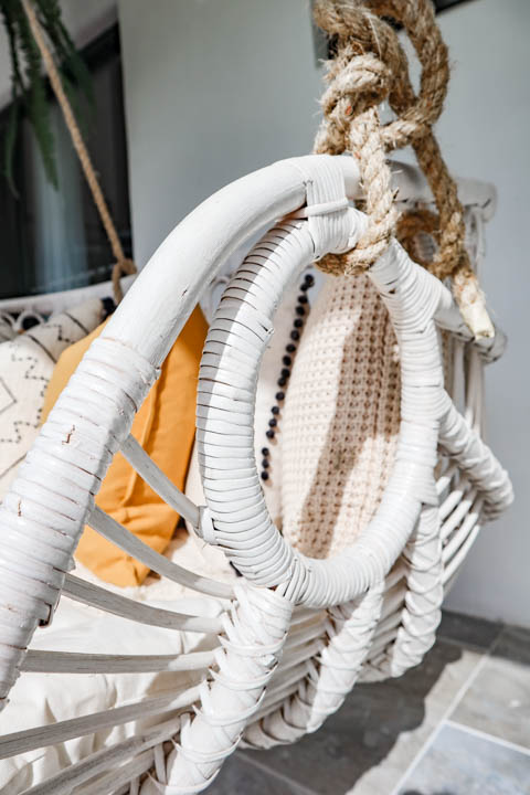 White Bari Double Hanging Chair | Haus of Rattan