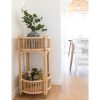 rattan bar cart