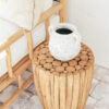 wood cluster stool with cup on top
