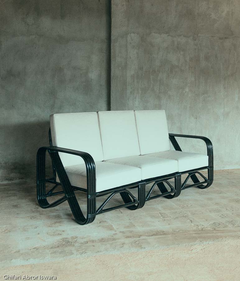 Coco Black Rattan Sofa Haus of Rattan