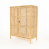 rattan cabinet against white background