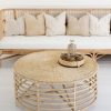 rattan coffee table in lounge setting