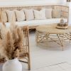 rattan coffee table in lounge setting