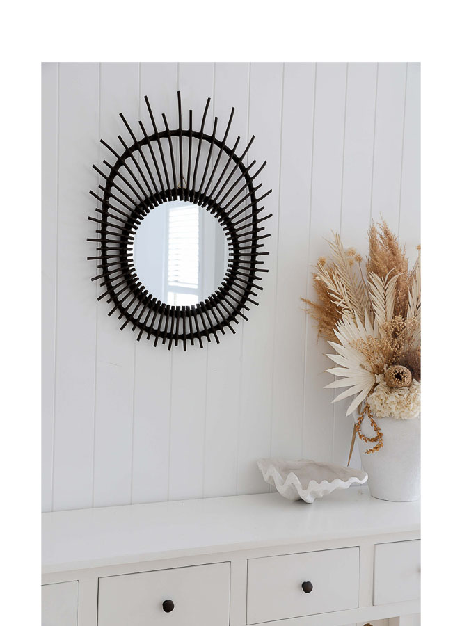 black wall mirror