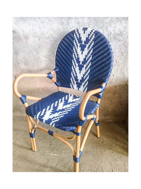 navy bistro chairs